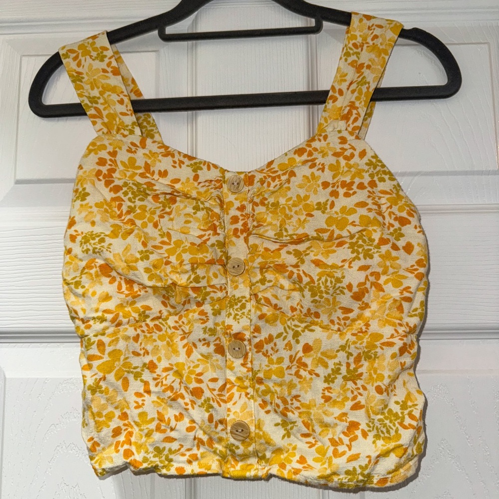 Yellow crop top